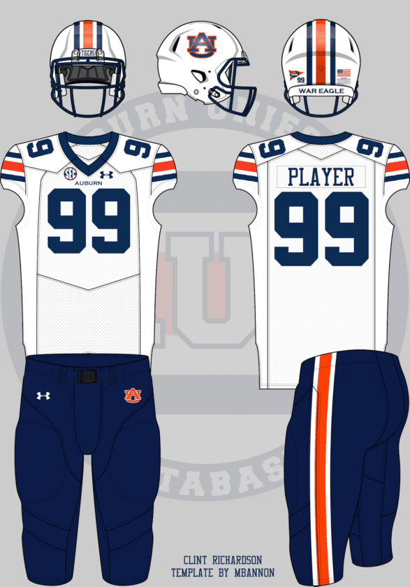auburn football uniform concept idea blue pants