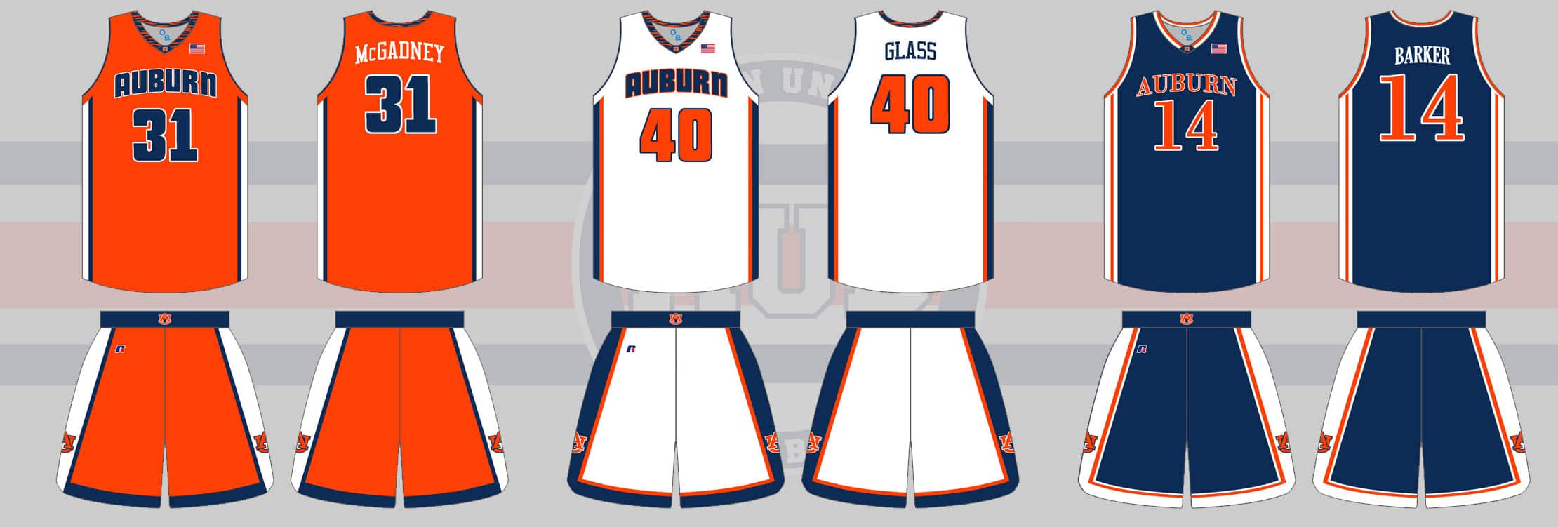 Auburn Tigers Men's Basketball Uniform 