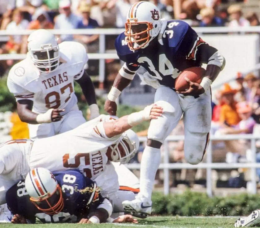 auburn football orange facemasks bo jackson texas longhorns 1983