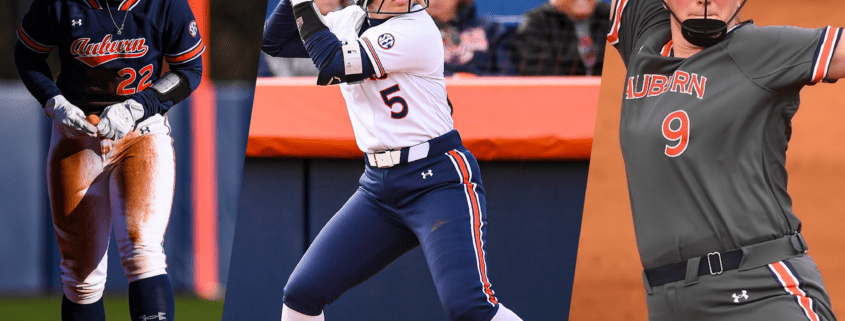 auburn softball 2023 new uniforms under armour navy white grey tigers script wordmark logo