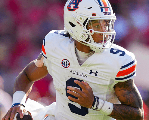 auburn tigers football georgia bulldogs rivalry robbie ashford white facemask helmet uniform