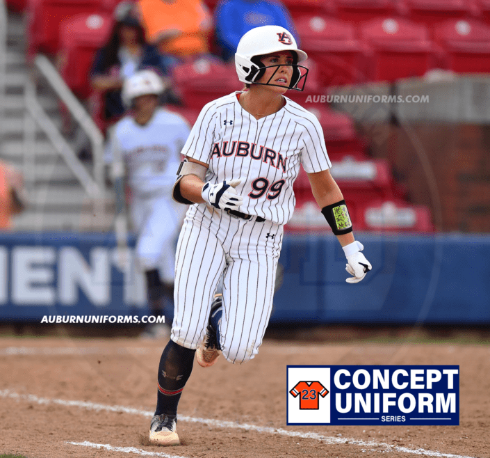 auburn tigers softball concept uniform pinstripe northwestern stripe design