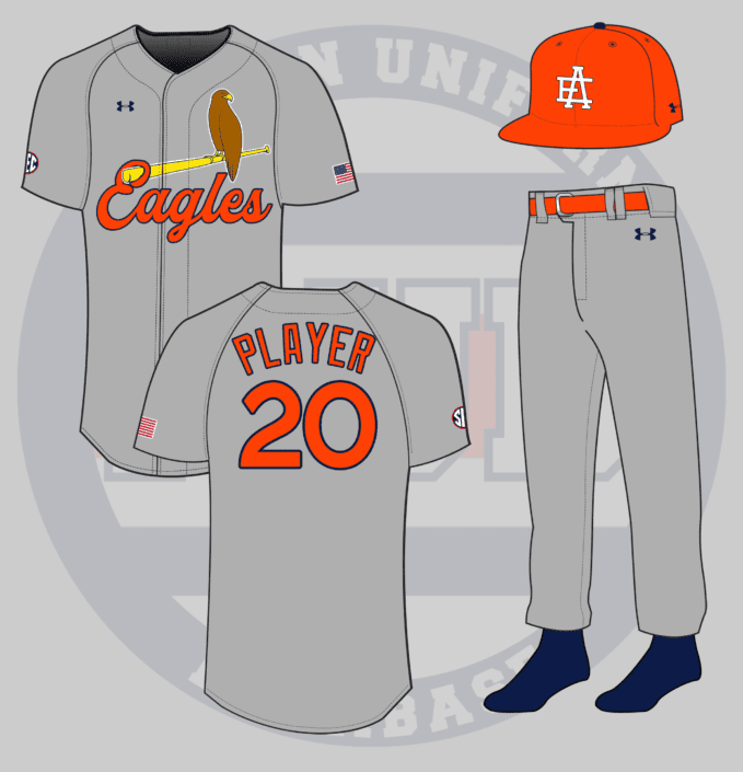 auburn tigers baseball concept uniform st louis cardinals eagles on a bat