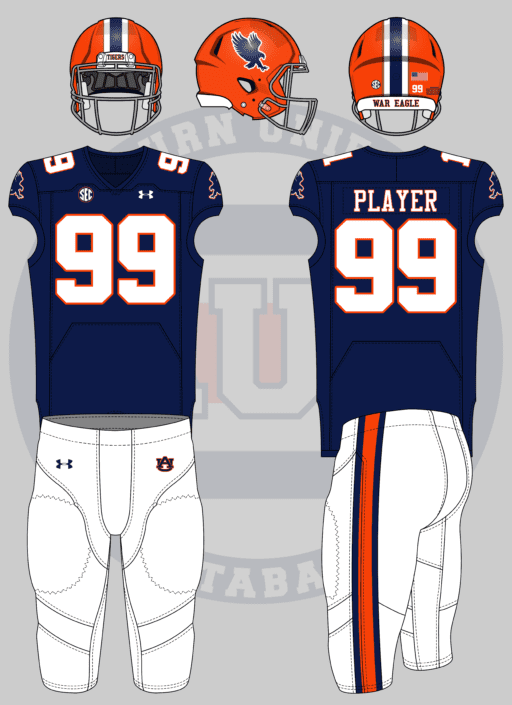 auburn tigers football concept uniform design atlanta falcons throwback