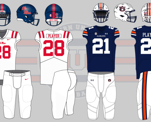 2023 auburn tigers football under armour uniform ole miss rebels nike