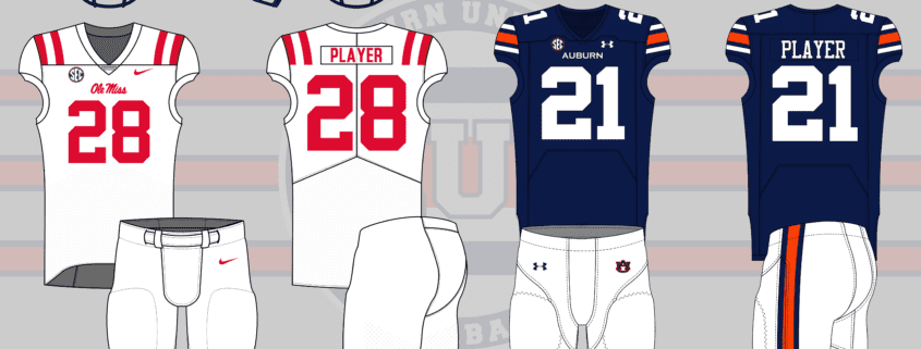 2023 auburn tigers football under armour uniform ole miss rebels nike