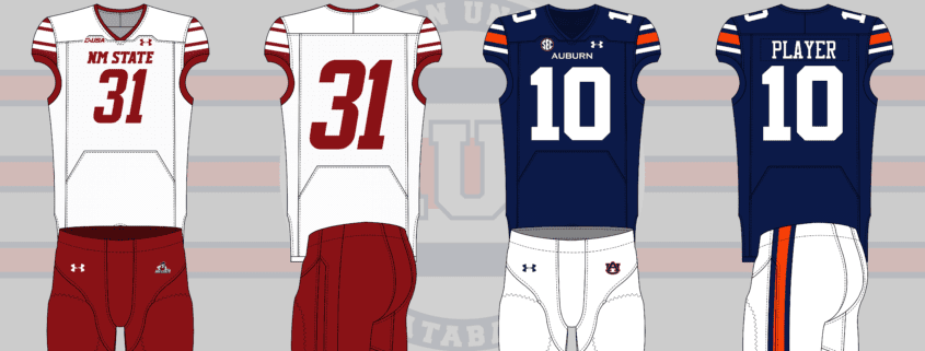 2023 auburn tigers football under armour uniform new mexico state aggies