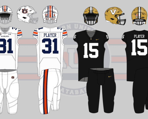 2023 auburn tigers football under armour uniform vanderbilt commadores nike