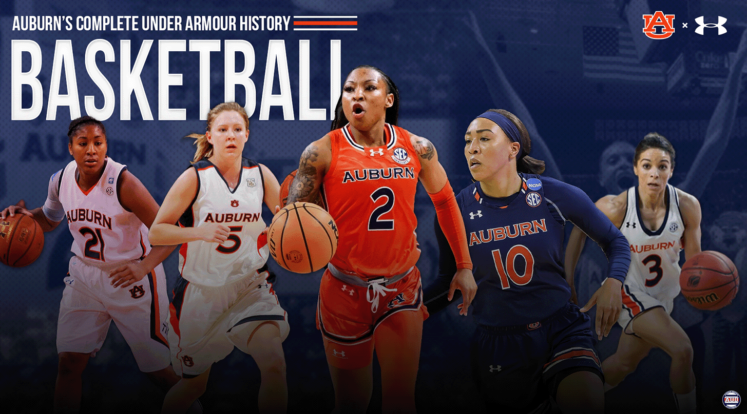 Auburn Tigers Women's Basketball complete history of Under Armour uniforms by the Auburn Uniform Database