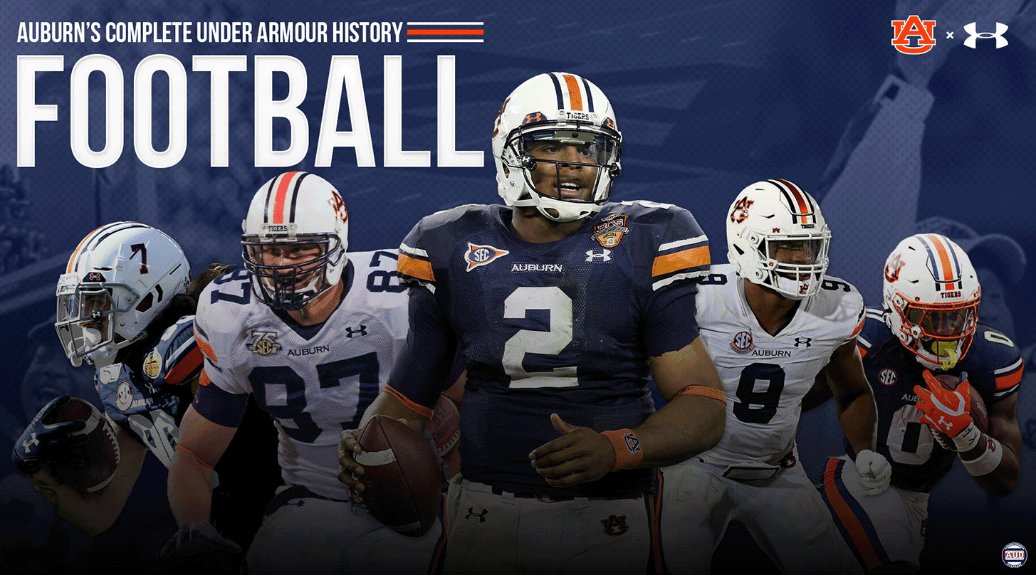 Auburn Tigers Football complete history of Under Armour uniforms by the Auburn Uniform Database