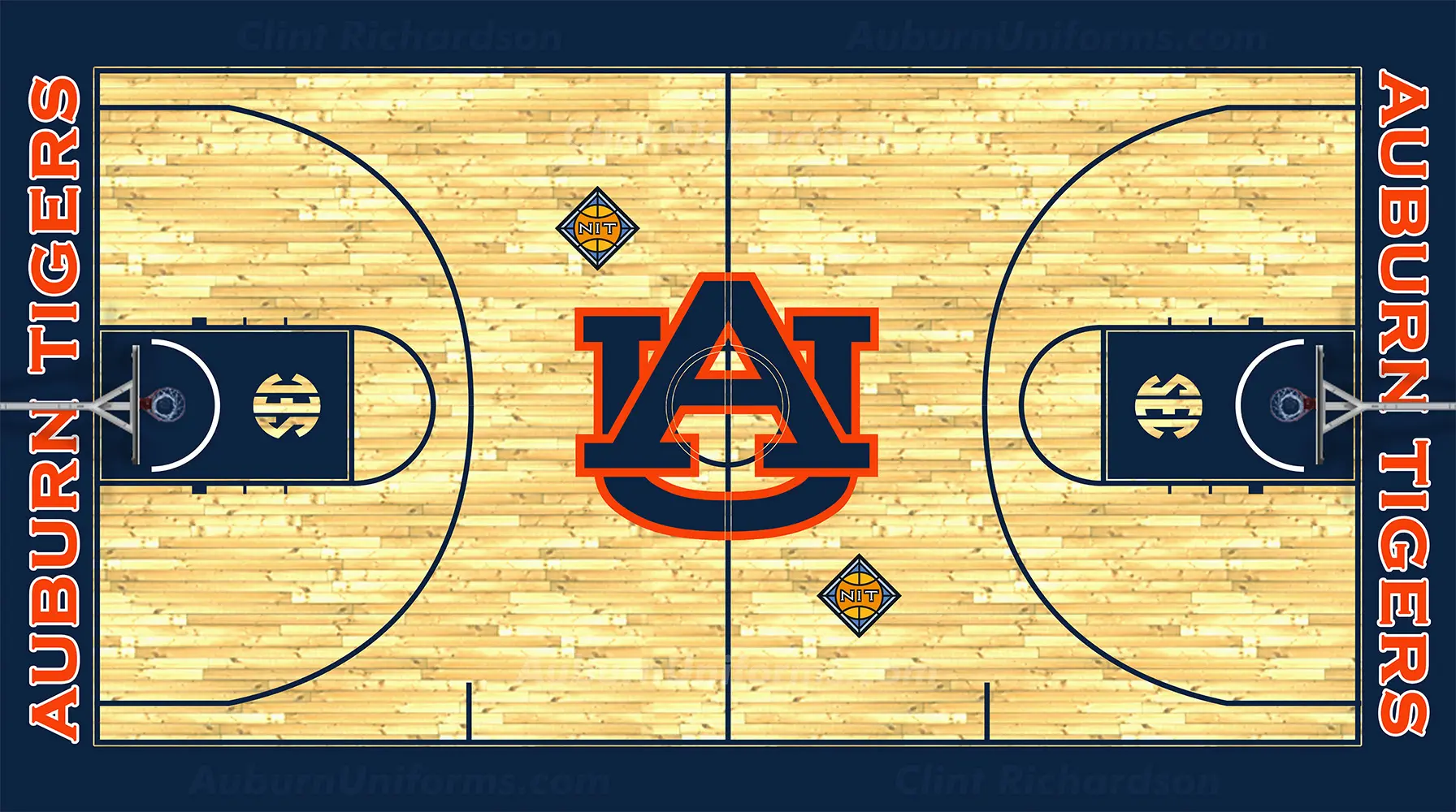2026 auburn tigers basketball nit tournament neville arena court design