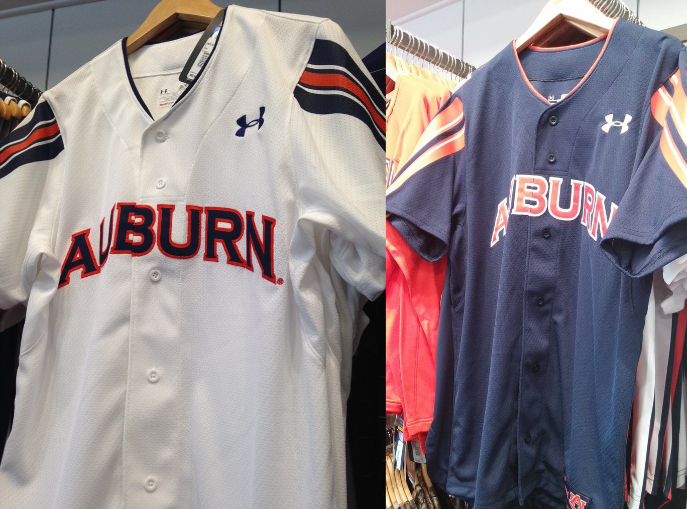 auburn baseball under armour new uniforms alternate stripes