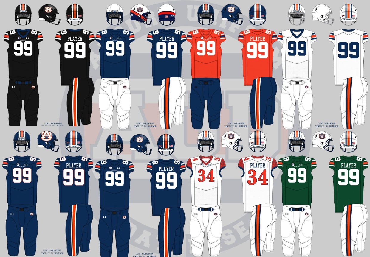 The Drawing Board: More Auburn Football Concepts - Auburn Uniform Database