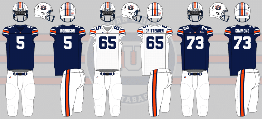 Auburn Tigers Football Uniform History - Auburn Uniform Database