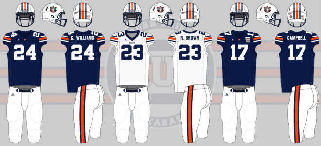 Auburn Tigers Football Uniform History - Auburn Uniform Database