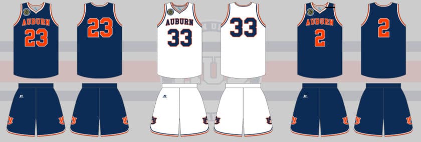 auburn basketball uniform russell athletics 2005 2006 throwback