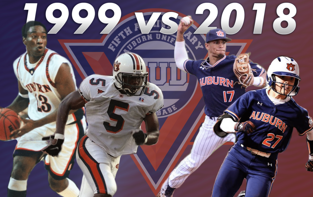 auburn 1998 1999 2017 2018 athletics football basketball baseball softball