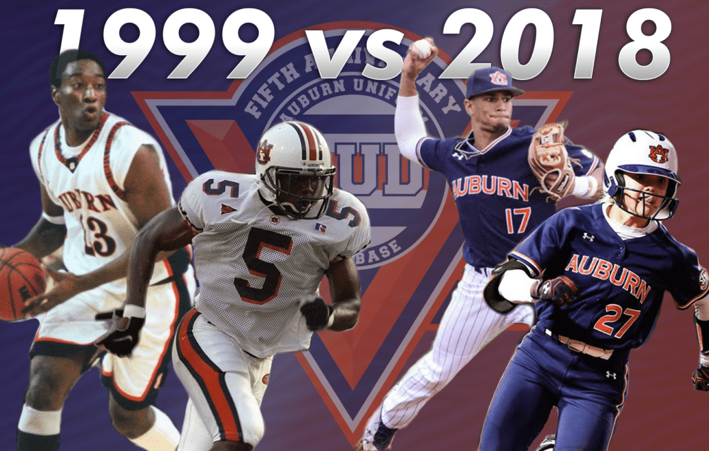 auburn 1998 1999 2017 2018 athletics football basketball baseball softball