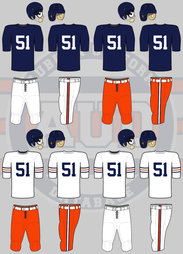 auburn football uniform 1951