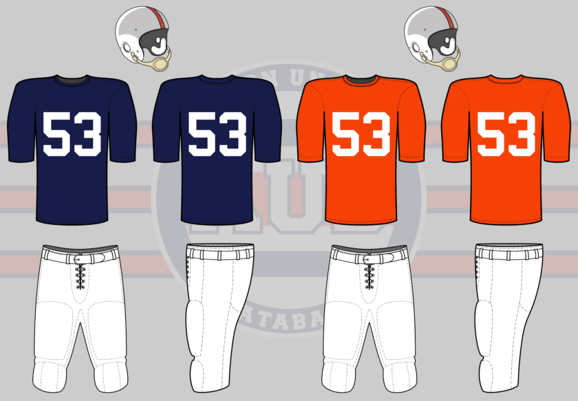 auburn football uniform 1953