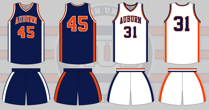 auburn basketball russell athletic uniform 1985 1986