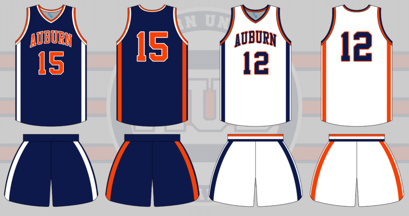 auburn basketball russell athletic uniform 1986 1987