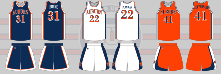 auburn basketball russell athletic uniform 1996 1997