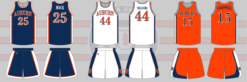 auburn basketball russell athletic uniform 1997 1998
