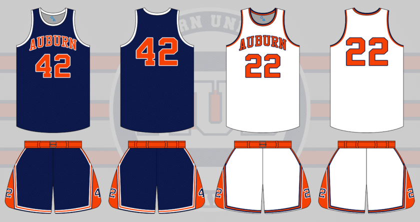 auburn basketball russell athletic uniform 1969 1970