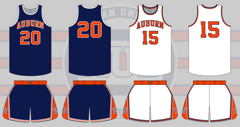 auburn basketball russell athletic uniform 1970 1971