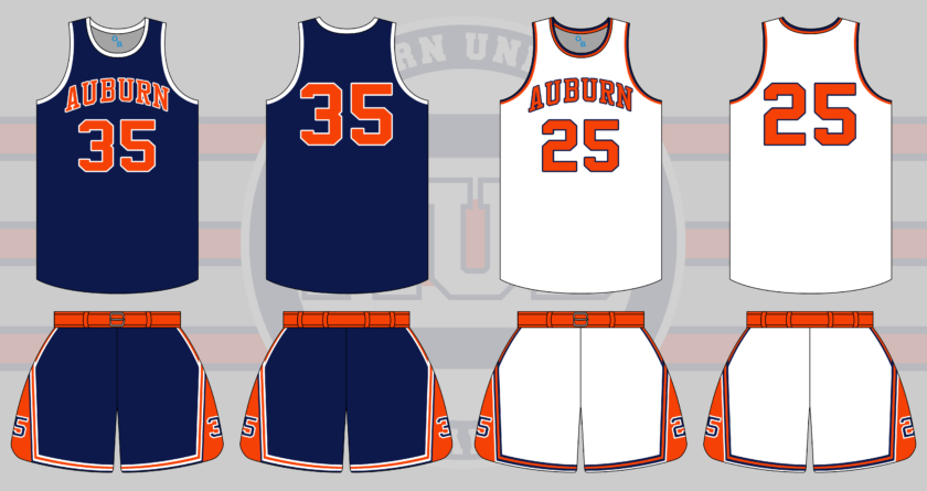 auburn basketball russell athletic uniform 1971 1972