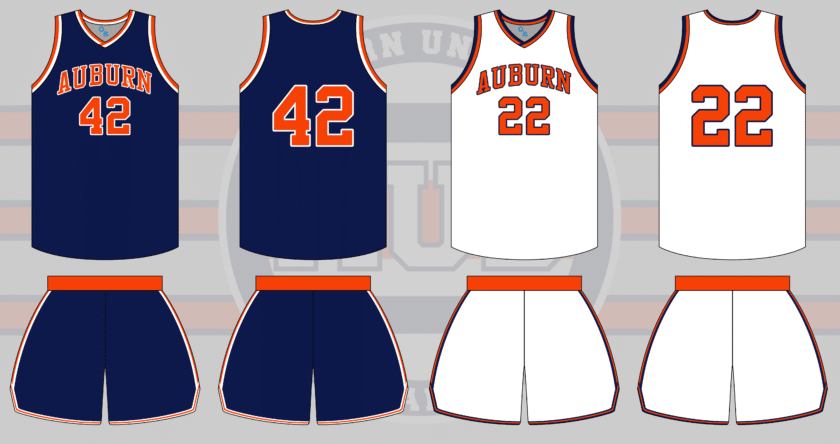 auburn basketball russell athletic uniform 1972 1973