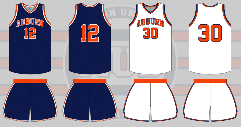auburn basketball russell athletic uniform 1973 1974