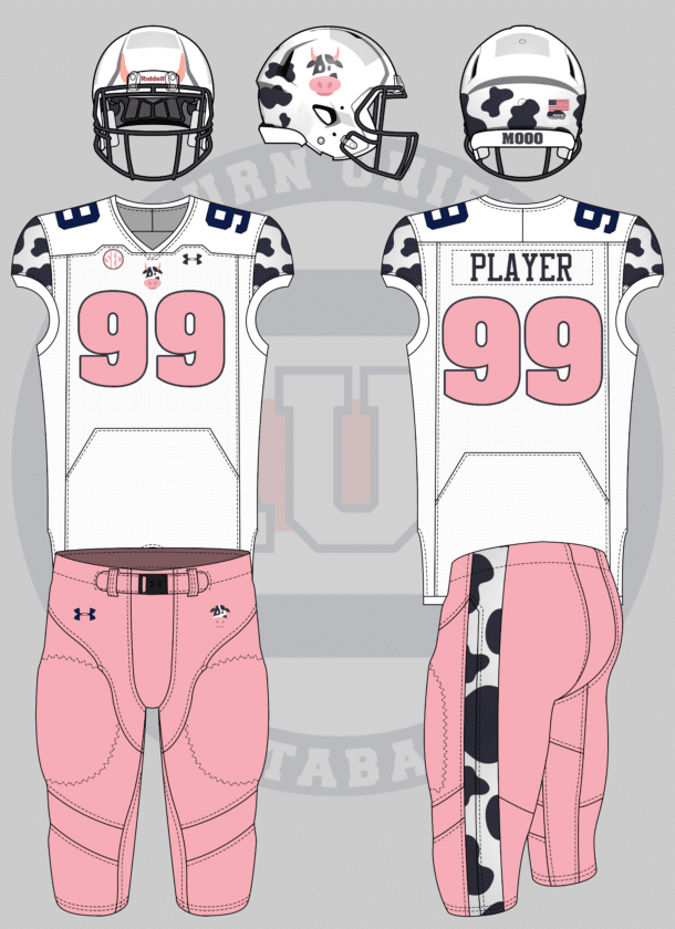 auburn football concept uniform design under armour crazy cow college spots