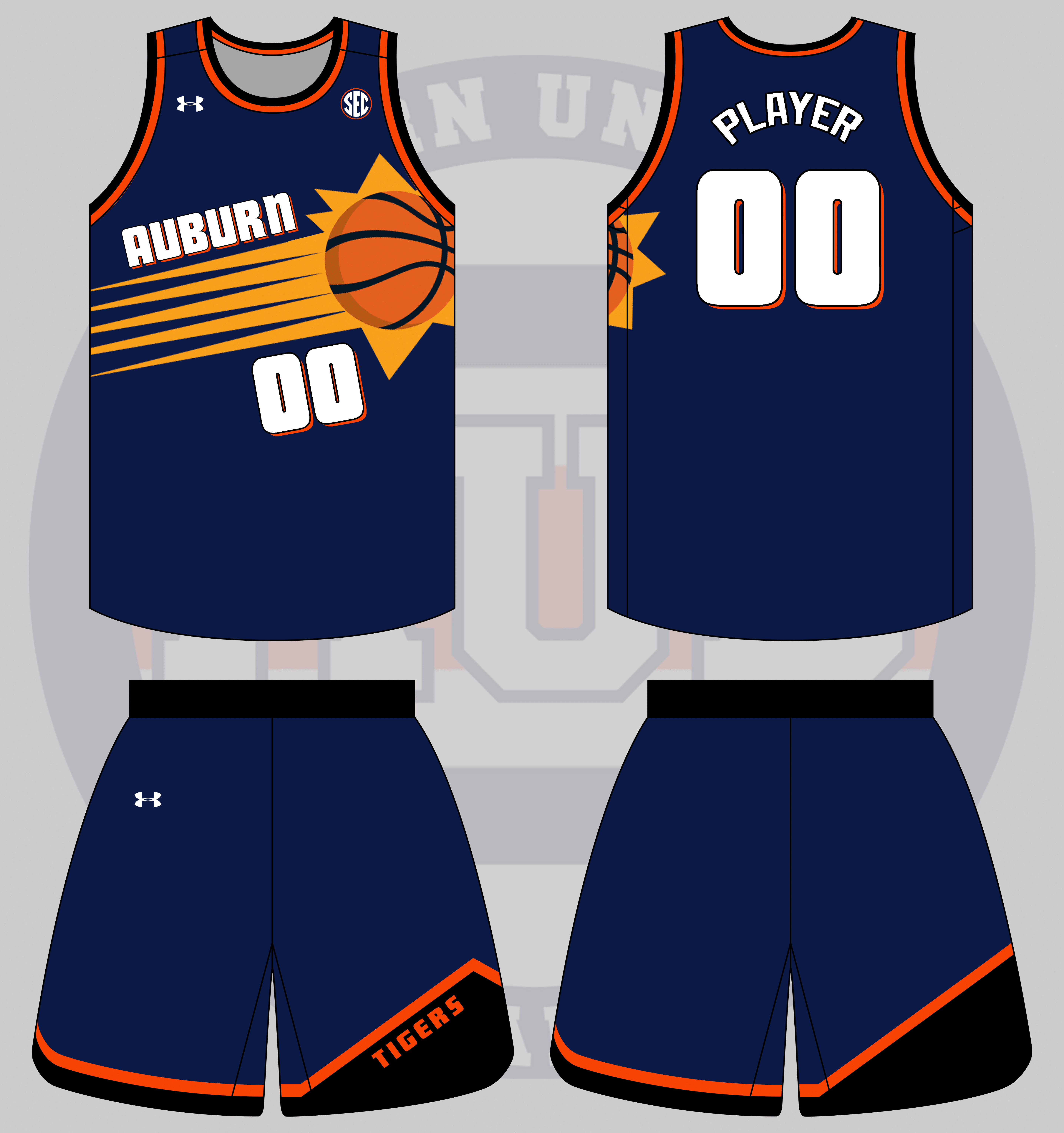 Basketball Uniform Tiger style