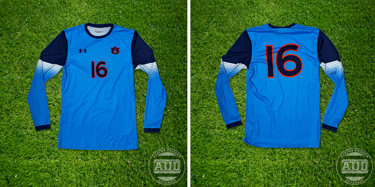 auburn soccer uniform jersey light blue powder alyse scott goalkeeper goalie