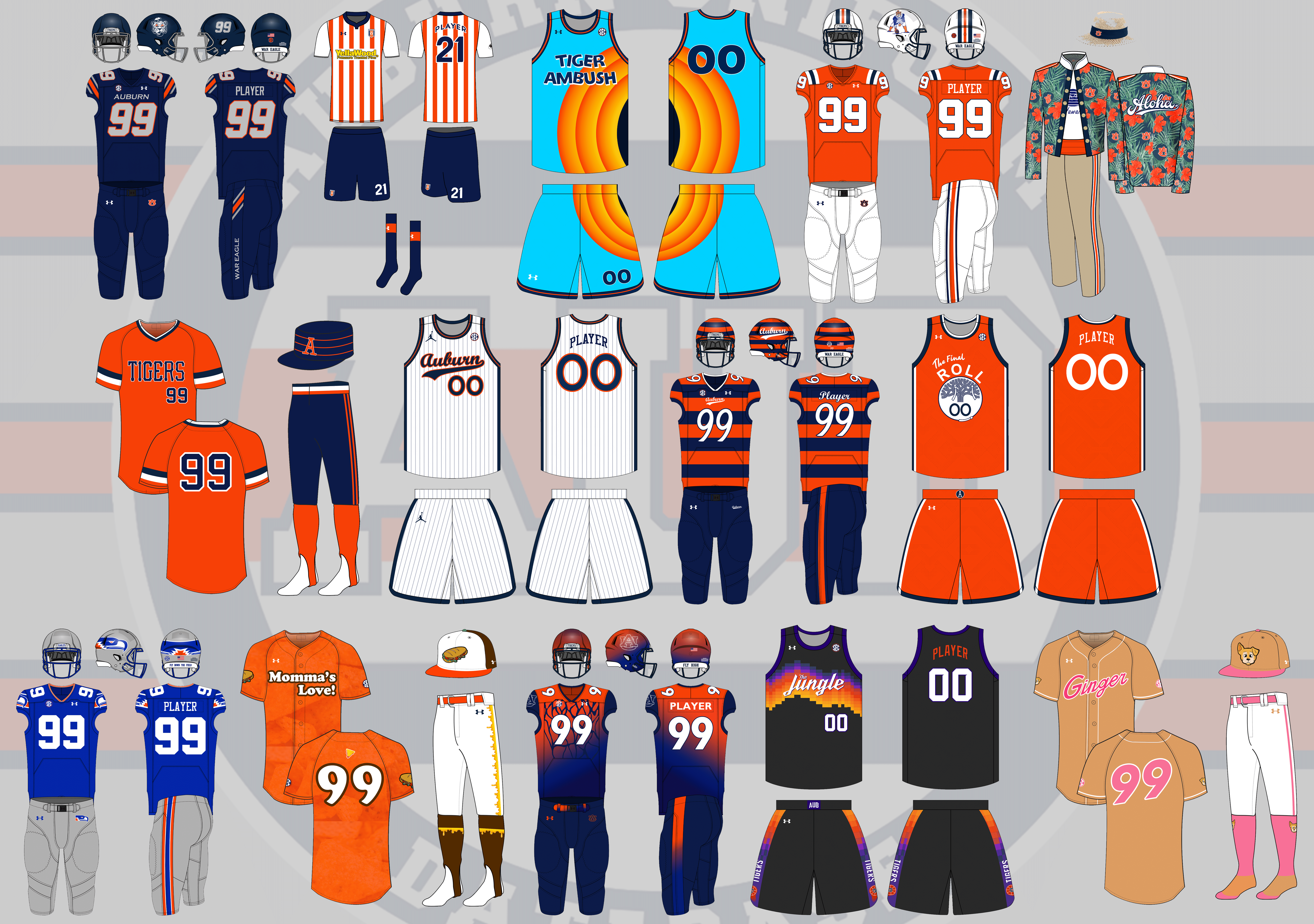 Crazy Auburn Concept Uniforms - Round 7 - Auburn Uniform Database