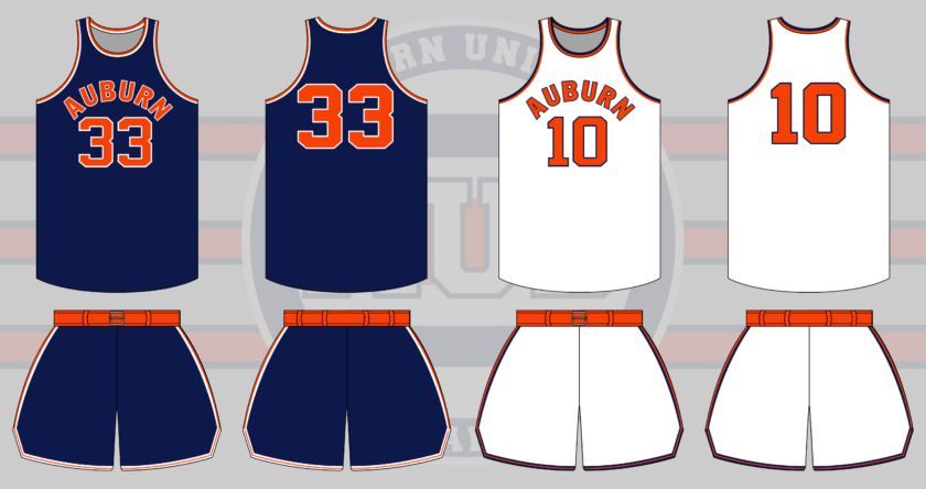 auburn tigers basketball uniform 1954 1955