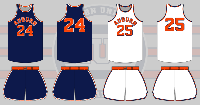 auburn tigers basketball uniform 1955 1956