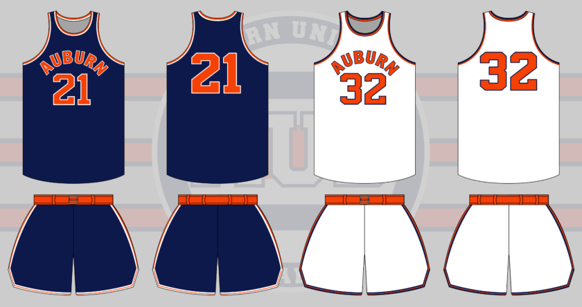 auburn tigers basketball uniform 1958 1959