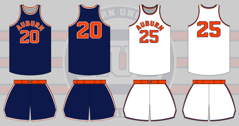 auburn tigers basketball uniform 1959 1960