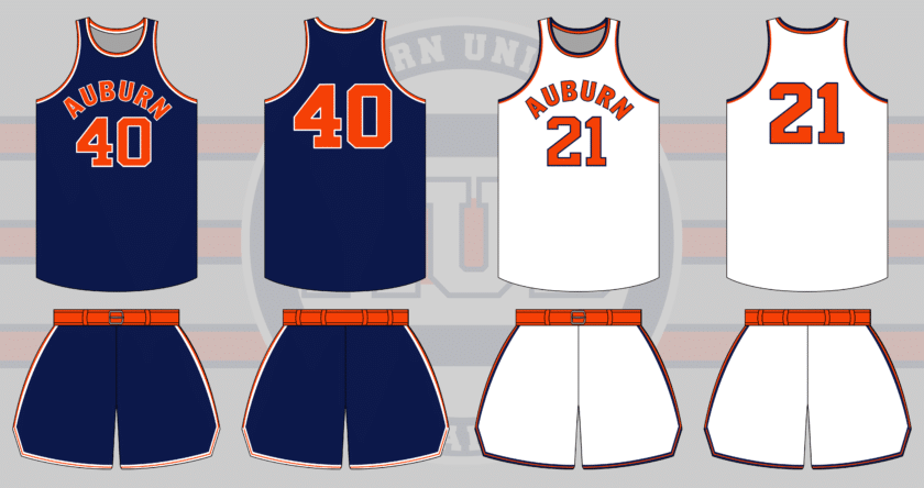 auburn tigers basketball uniform 1961 1962