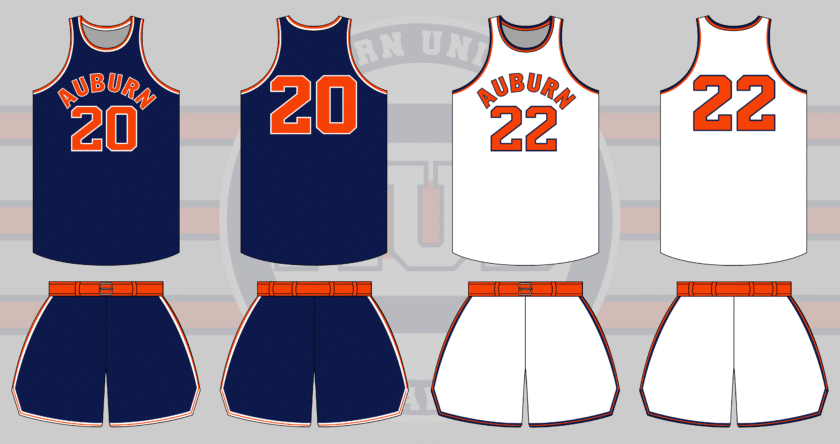 auburn tigers basketball uniform 1963 1964