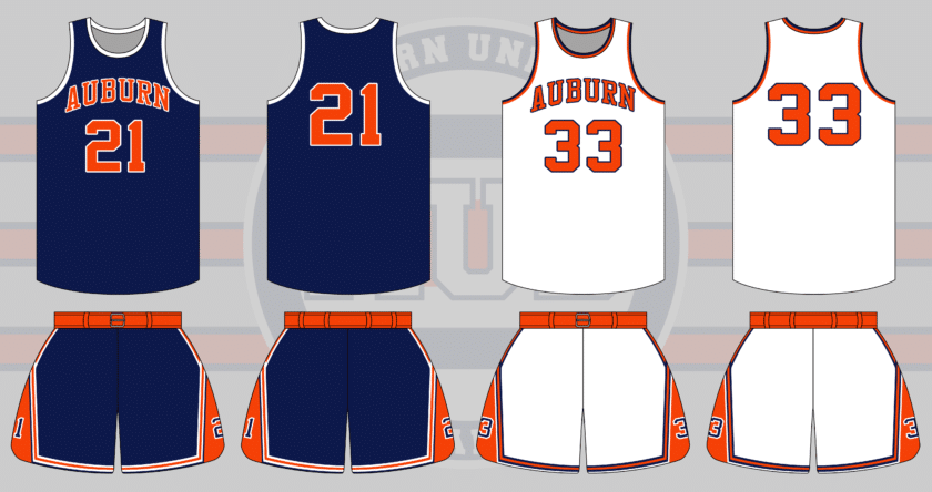 auburn tigers basketball uniform 1968 1969