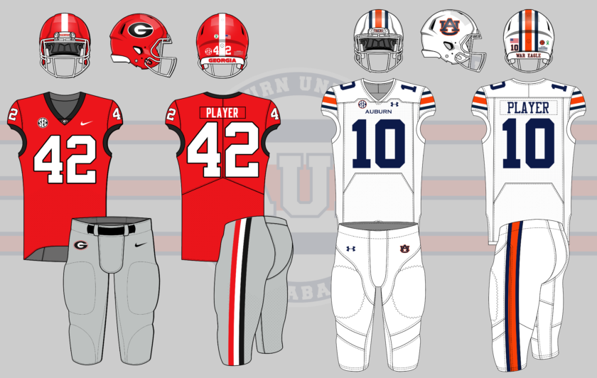 What uniforms will Georgia wear - Auburn Uniform Database