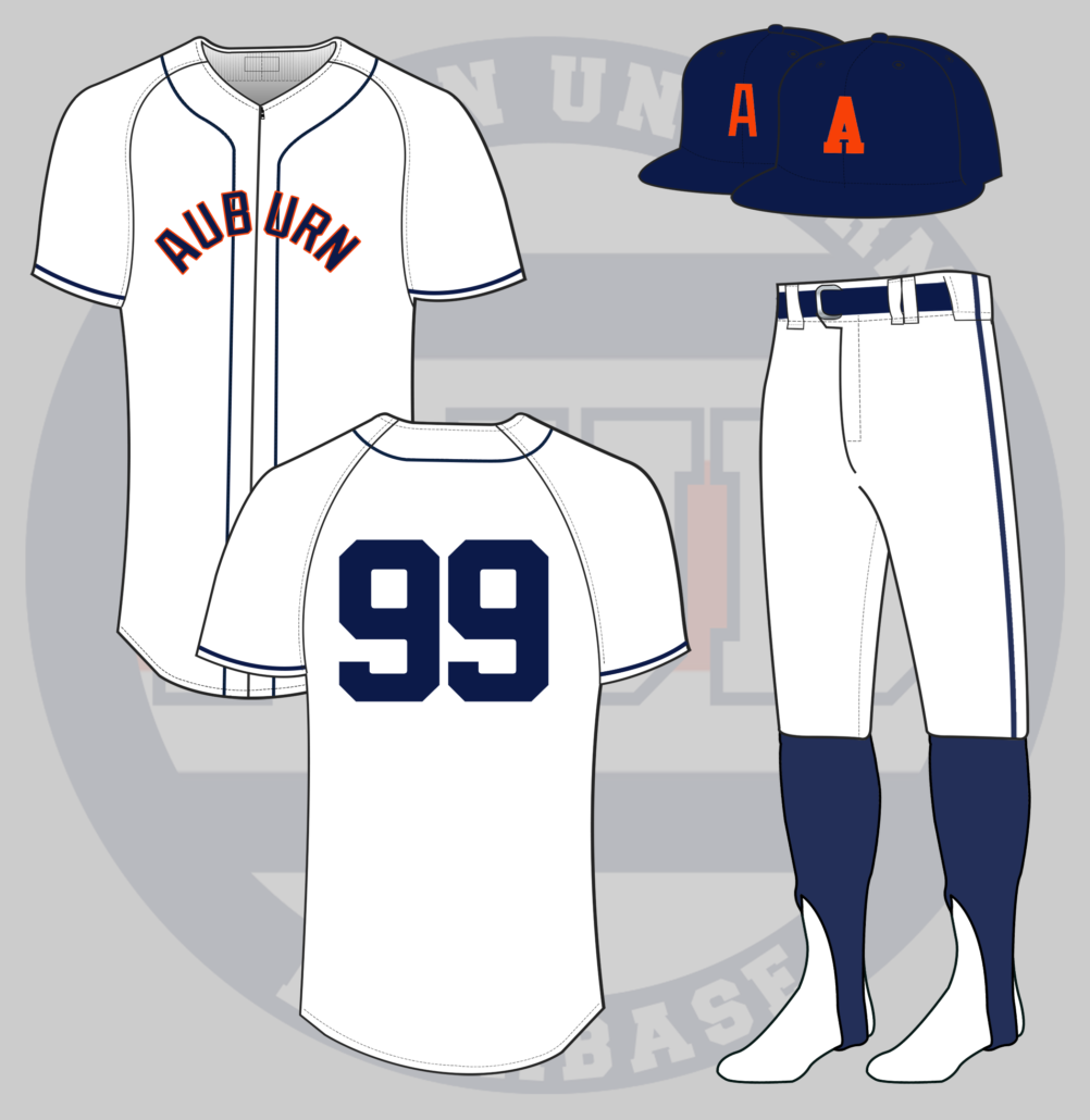 auburn baseball uniform under armour 1954 1955 1956 sports belle russell athletic jersey