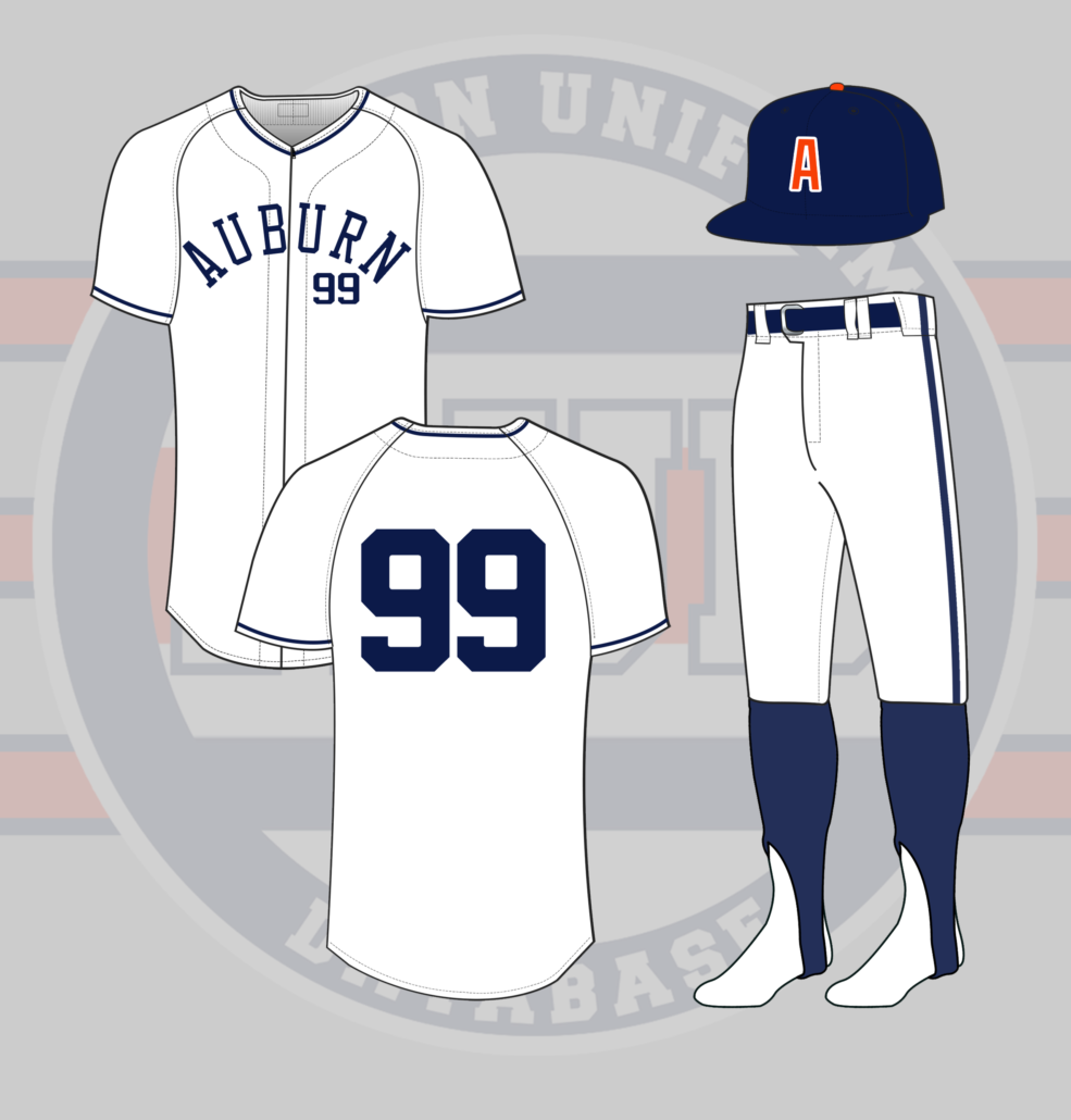 Auburn Tigers Jersey Custom Baseball Name and Number NCAA 2022 College World Series Stripe White