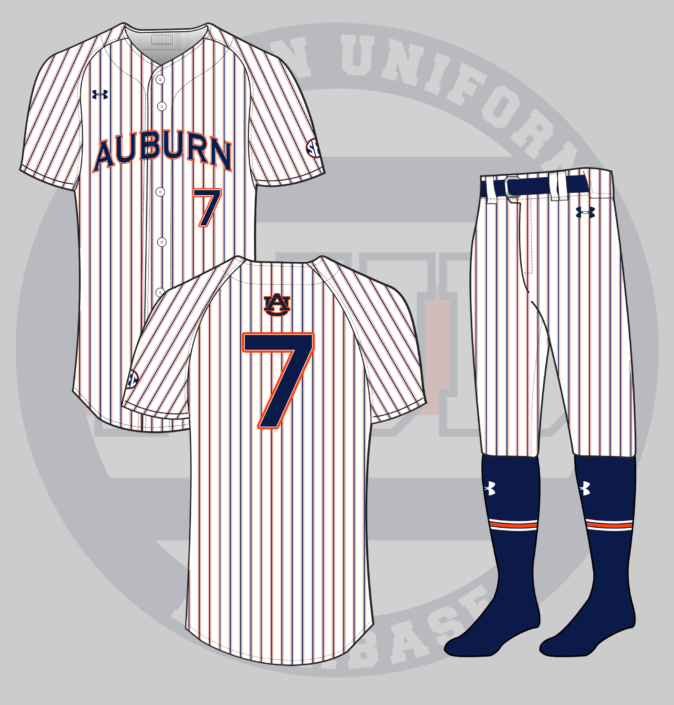 auburn tigers softball concept uniform pinstripe northwestern stripe design