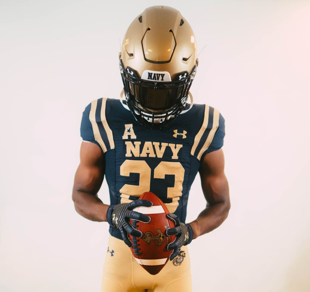 Navy Midshipment college football uniforms Under Armour 2023
