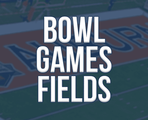 auburn tigers football bowl game field design history uniforms